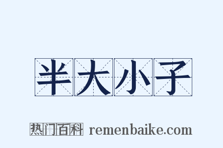 半大小子是什么意思的图片